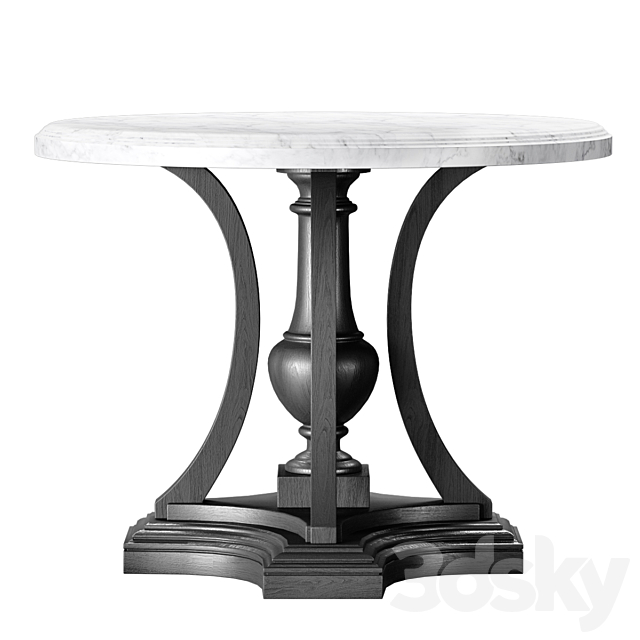 ST. JAMES MARBLE ROUND ENTRY TABLE. RH Table 3D Models