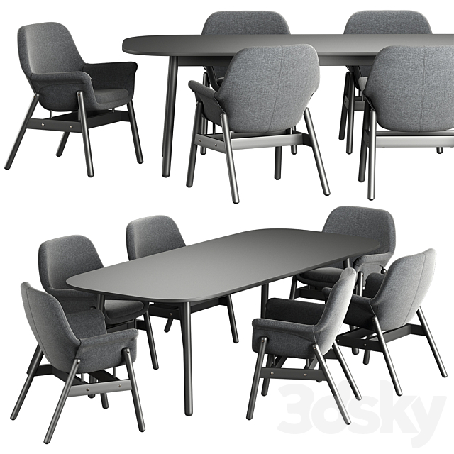 Vedbo Wedbu Ikea G Table Chair, Ikea Black Dining Table Chairs
