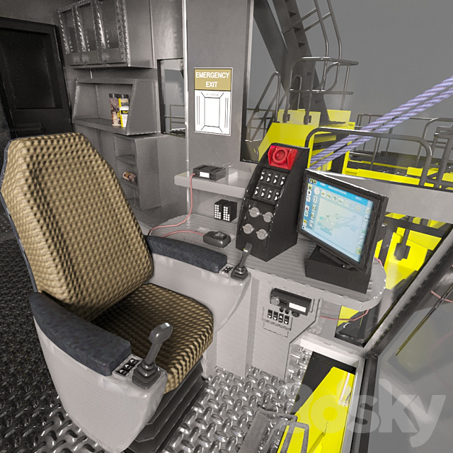 Excavator P H 4100xpc Ac Electric Rope Shovel Transport 3d Models