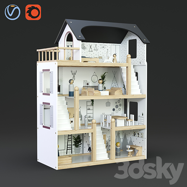 Dollhouse La Maison D Amelie Toy 3d Models