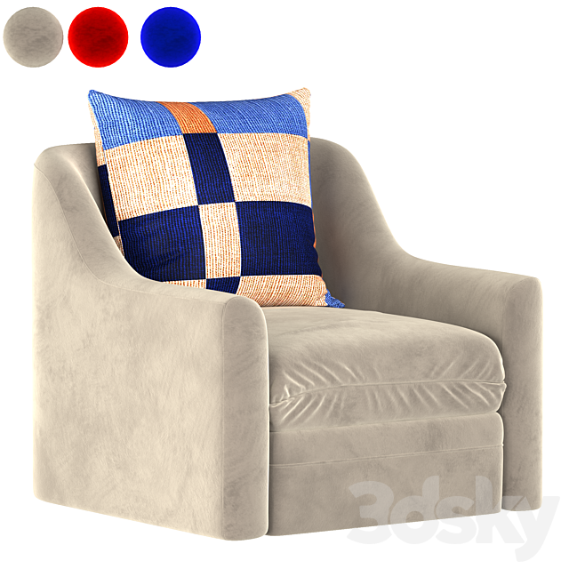 Quincy Armchair Arm Chair 3d Models