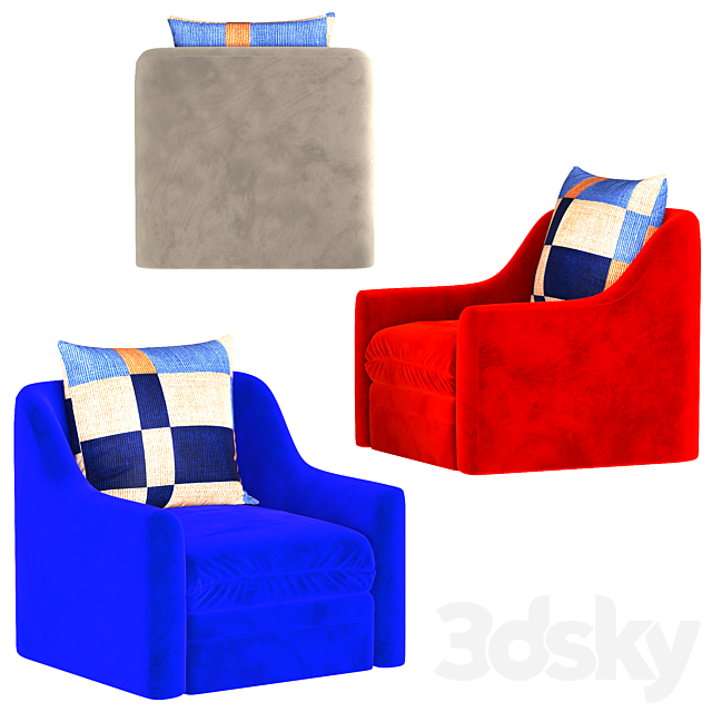 Quincy Armchair Arm Chair 3d Models