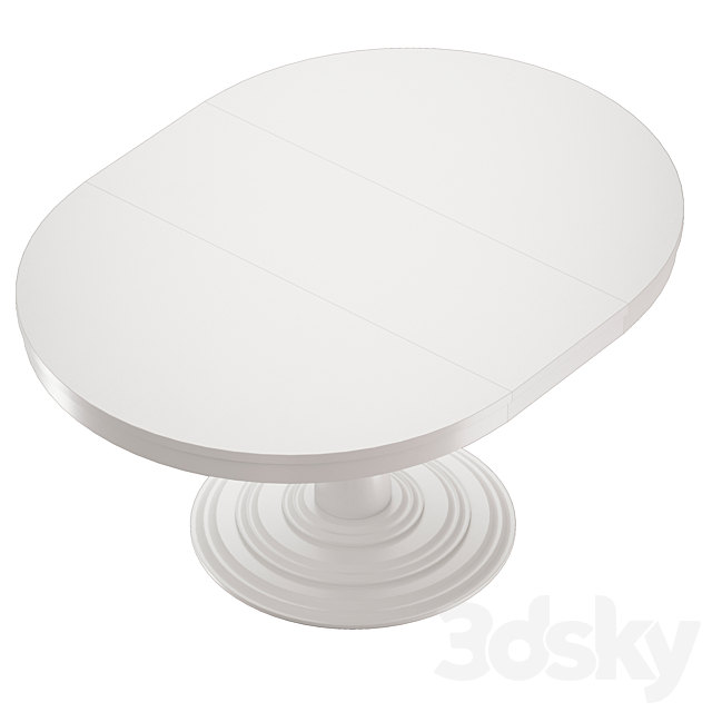 Aniston White 45 Round Extension Dining Table Open Crate And Barrel 3d Models Aniston White 45 Round Extension, White Round Extension Dining Table