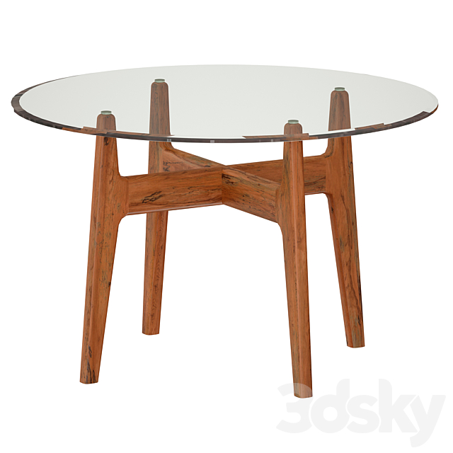 Tate 48 Round Dining Table, 48 Round Glass Dining Table