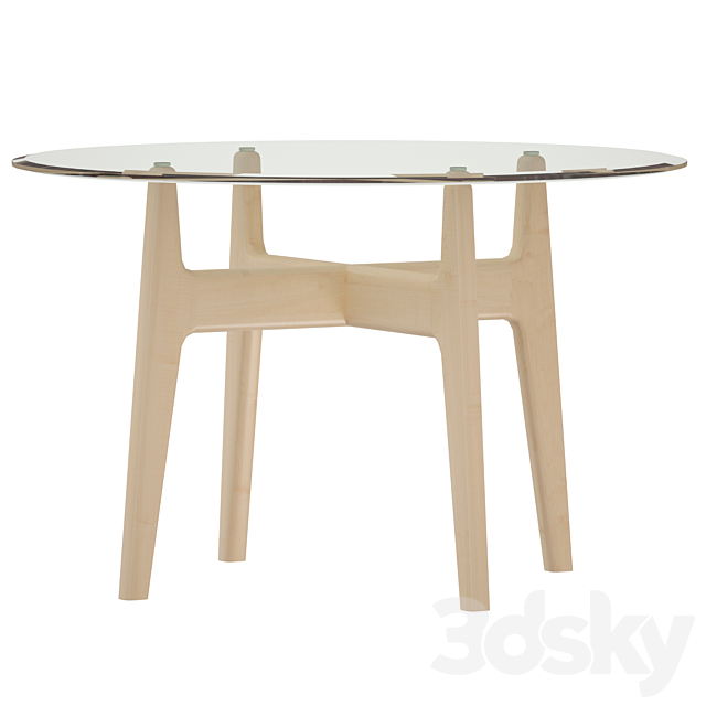 Tate 48 Round Dining Table With Glass, 48 Round Glass Top Outdoor Table