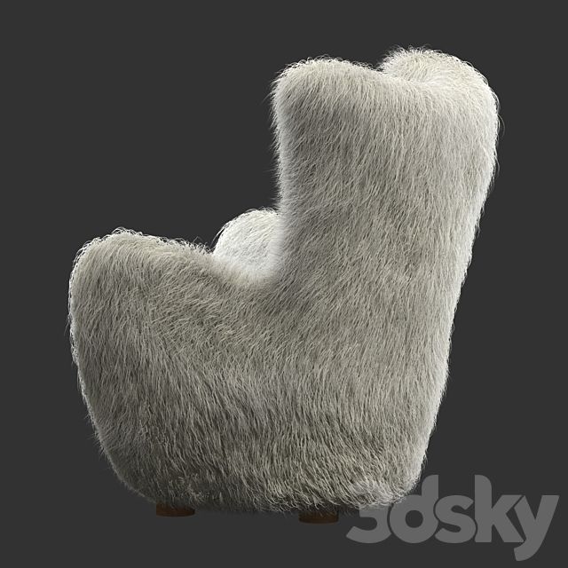 3d Models Arm Chair Bozzi Mongolian Sheepskin Chair Cb2