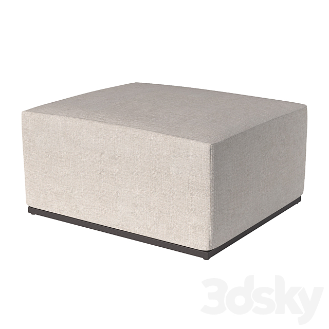 Pouf Pavona Ottoman Restoration Hardware 2021 Other soft seating 3D