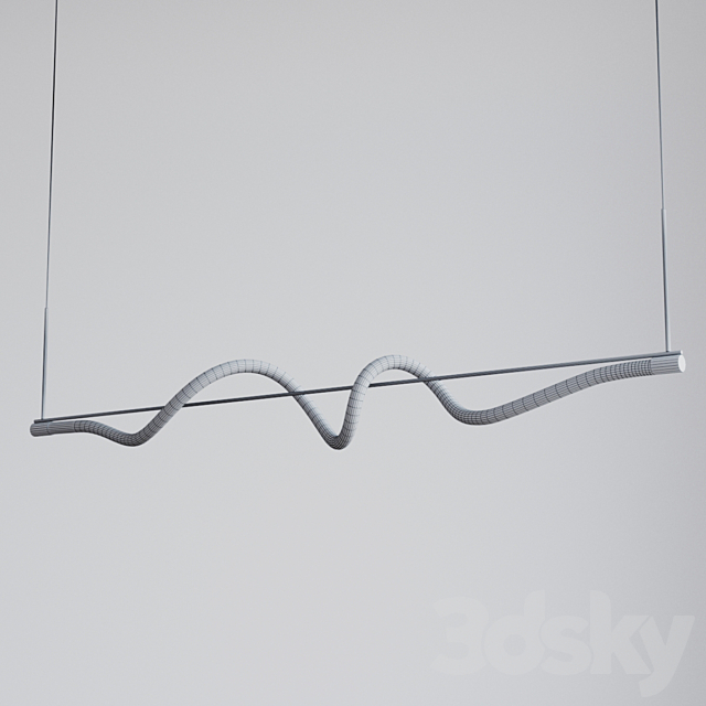 Cursive linear pendant - Pendant light 