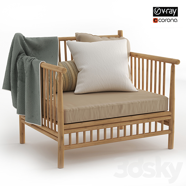 Exotan Bamboo Armchair Arm Chair 3d Models Exotan Bamboo Armchair Arm Chair 3d, Bamboo Arm Chair