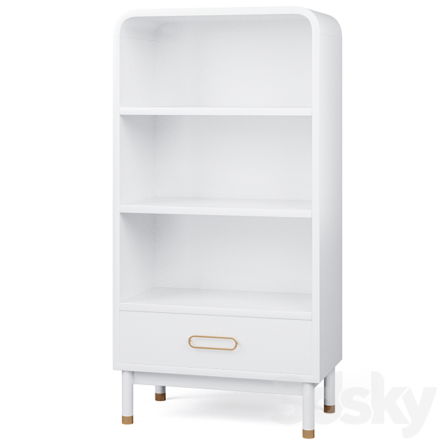 Arlo White Bookcase Wardrobe 3d Models, Land Of Nod White Bookcase
