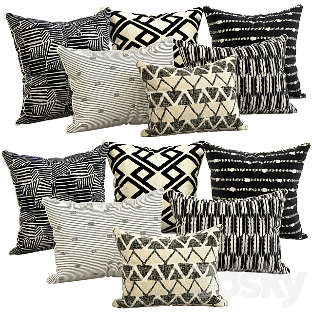 Decorative pillows 101 Pillows 3D Models