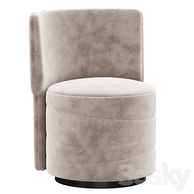 Puf Armchair Arm Chair 3d Models, Rue Storage Swivel Vanity Stool With Back
