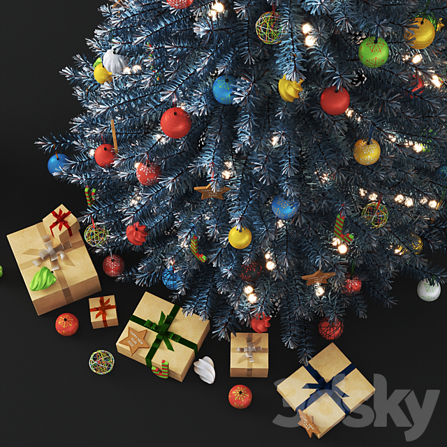 
                                                                                                            Christmas blue tree | vray
                                                    