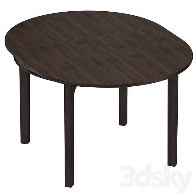 Dantone Home Groove Round Extendable, Black Round Extendable Dining Table Ikea