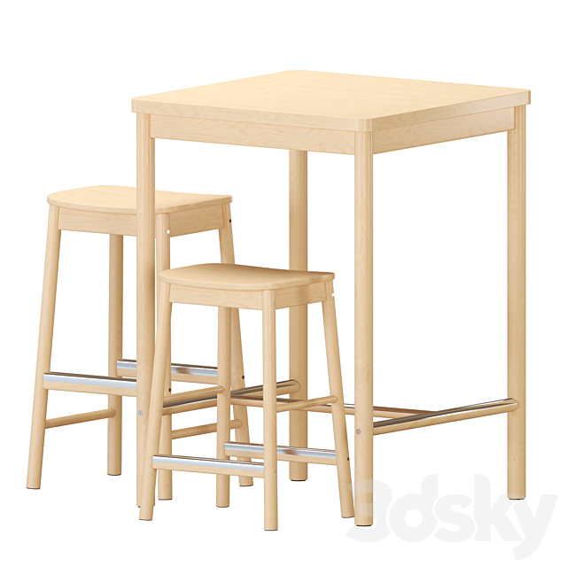 Ikea RÖnninge Bar Table And Chairs, Ikea Bar Table And Stool Set