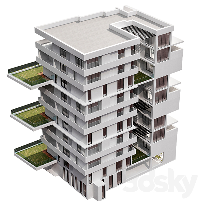 Residential Building No40 Building 3d Models