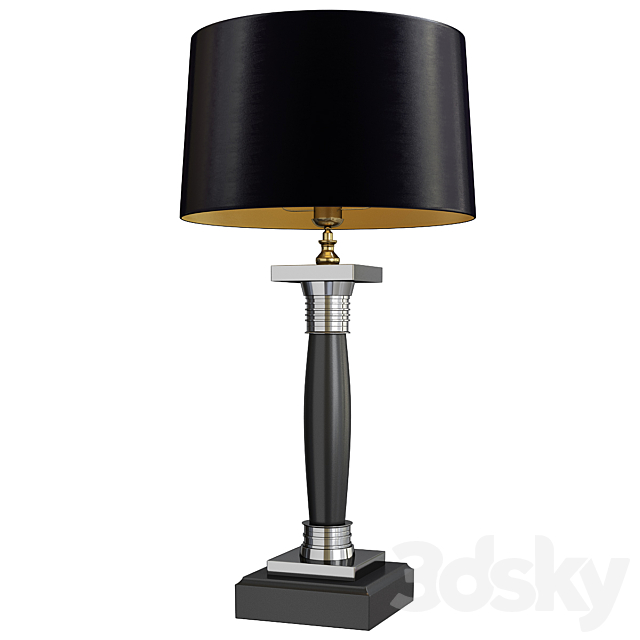 Black Round Table Lamp Eichholtz, Round Black Metal Table Lamp