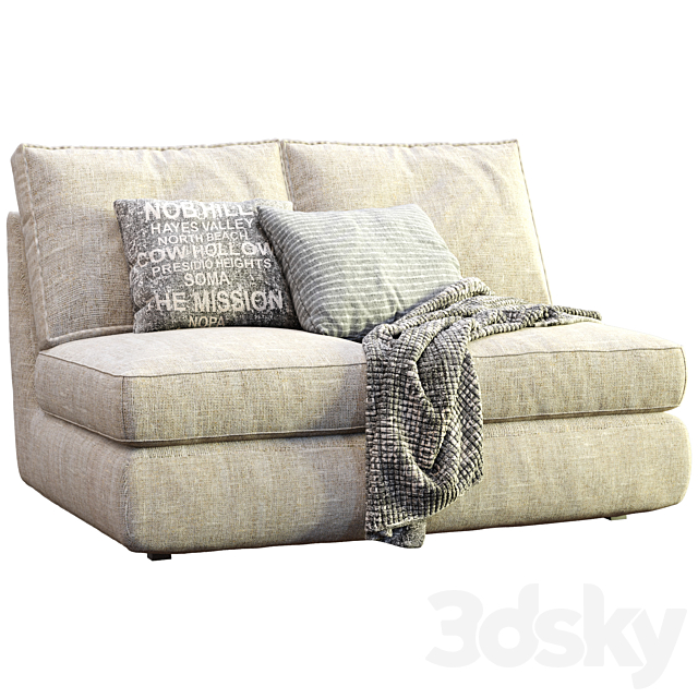 Sofa Kivik By Ikea 3d Models, Ikea Leather Chaise Lounge