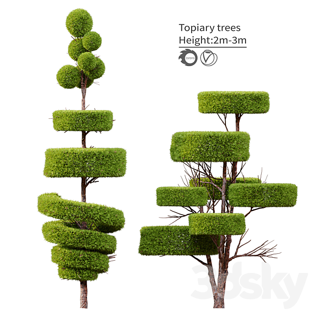Topiary trees Tree 3D Models