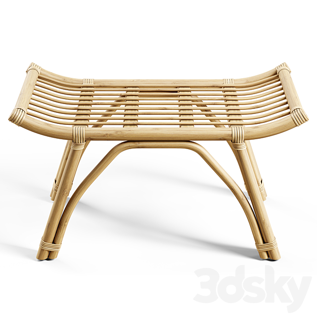 Zara Home The rattan bench Other 3D Models