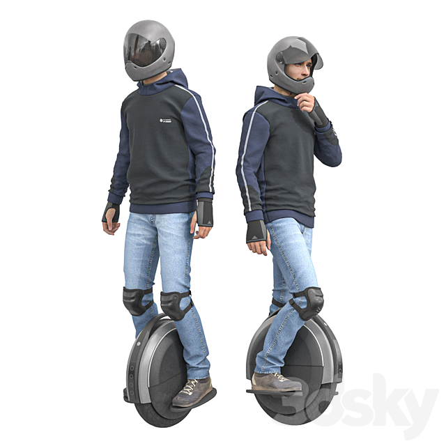 
                                                                                                            Man on an electric unicycle
                                                    