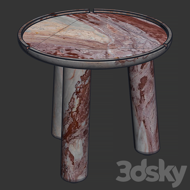 Exteta - Stone Round Coffee Table - Table - 3D Models