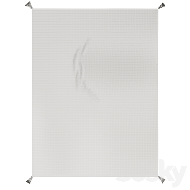 Rug in MultiColored Speckled Zara Home Carpets 3D Models