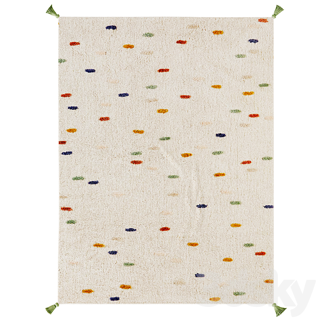 Rug in MultiColored Speckled Zara Home Carpets 3D Models
