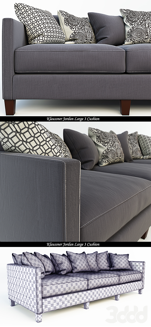 3d модели Диваны Klaussner Jordan Large 3 Cushion