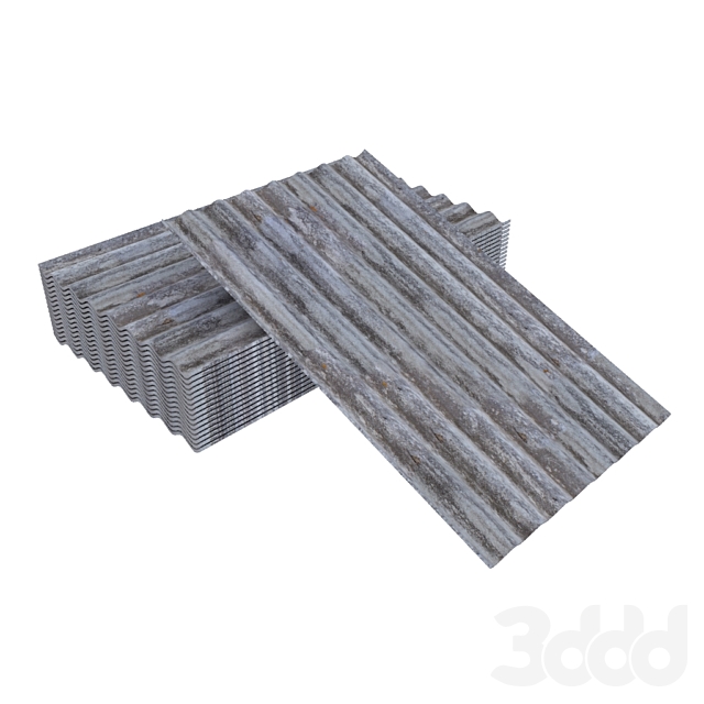 Лист шифера - Элемент фасада - 3D Модель