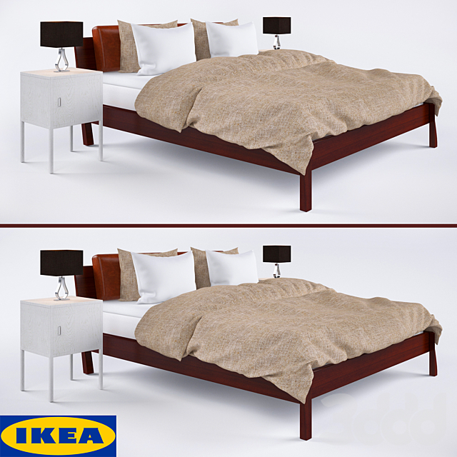 3d modeli krovati ikea stockholm