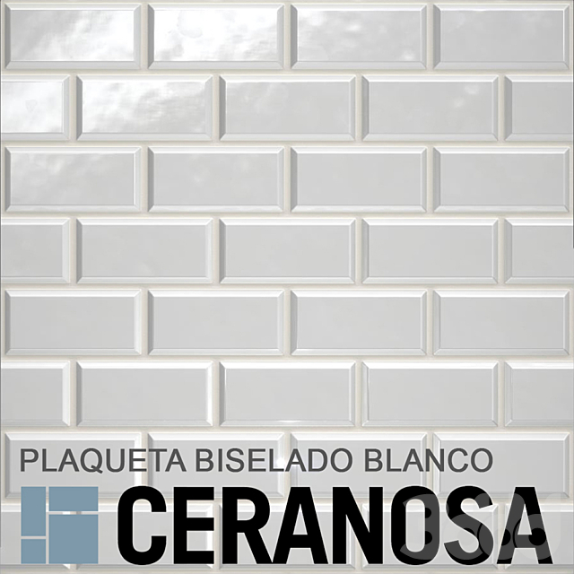 3d Modeli Kafel Plitka Plaqueta Biselado Blanco