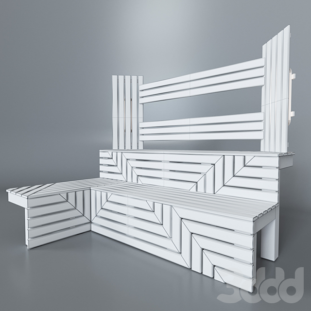 Лежак для сауны - Разное - 3D Модель