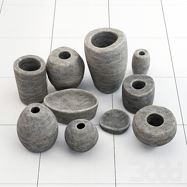 3d модели Декор для санузла Stone dishes