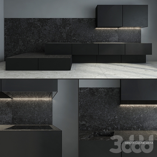 3d modeli kuhni minotti cucine maya