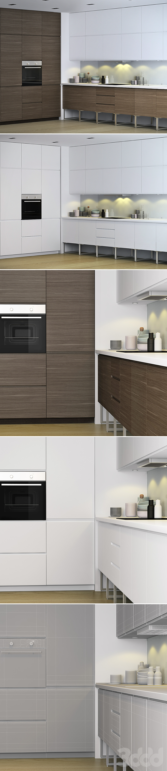 3d modeli kuhni kuhnya ikea vokstorp