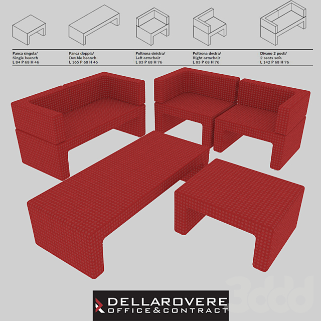 3d Modeli Ofisnaya Mebel Della Rovere Zip Office Waiting Sofas