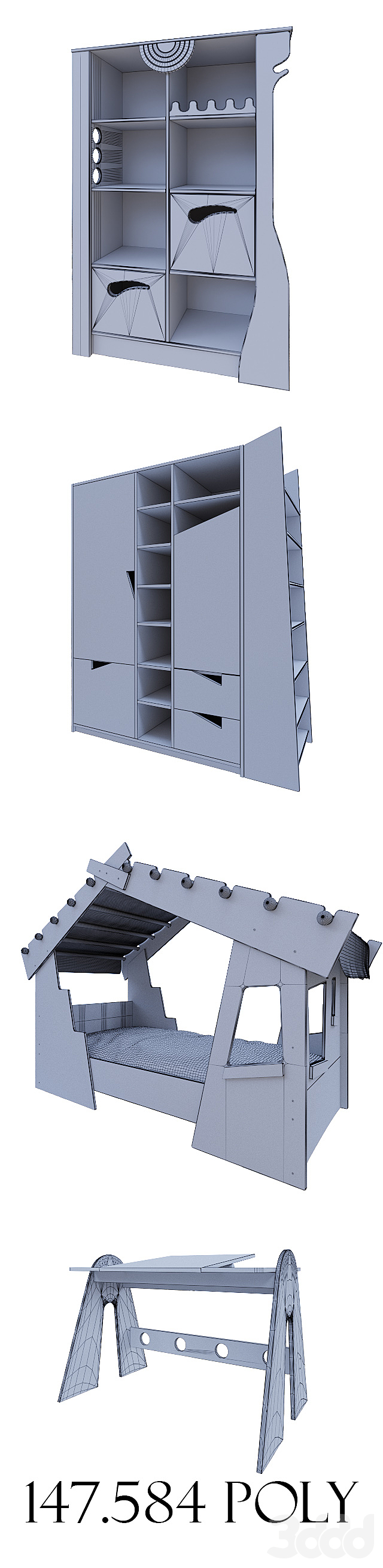 3d Modeli Detskie Detskaya Mebel Haba