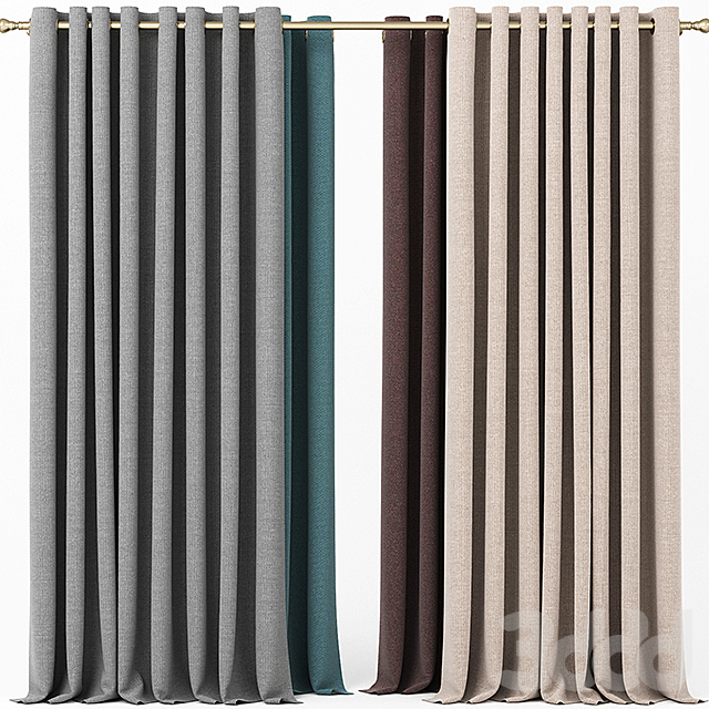 Штора, Curtain - Шторы - 3D Модель