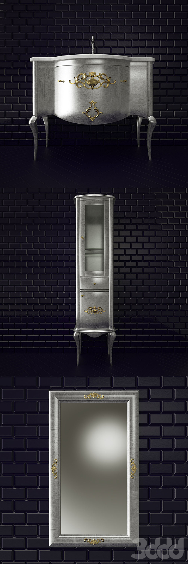 3d Modeli Mebel Mebel Dlya Vannoj Il Tempo Del Trendy Deluxe