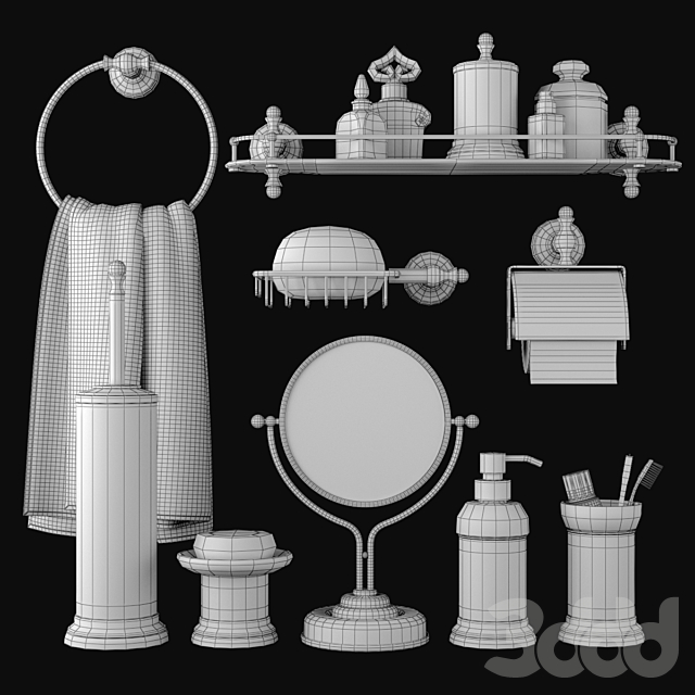 Аксессуары для ванной комнаты Migliore Mirella - Декор для санузла - 3D ...