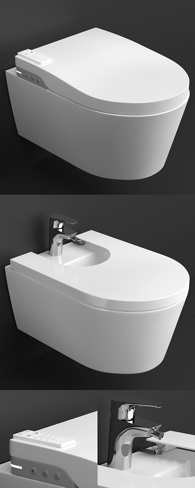3d модели: Унитаз и Биде - Roca Inspira Wellness Toilet ...