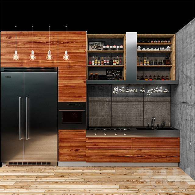 3d modeli kuhni kitchen loft kuhnya