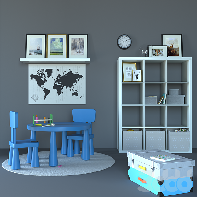 3d modeli detskie detskaya mebel ikea