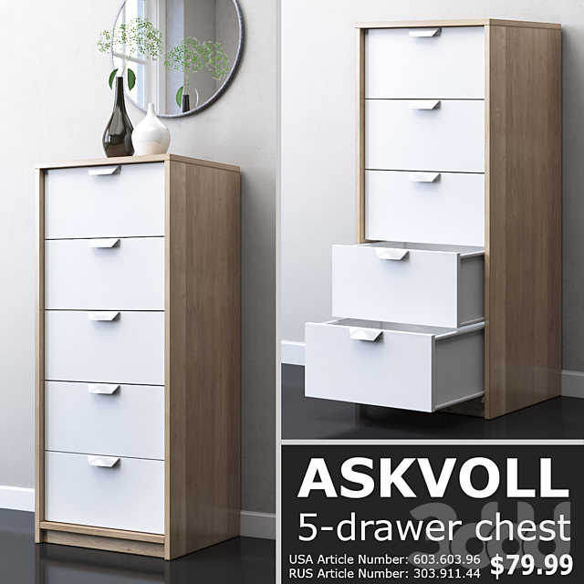 3d modeli tumby komody ikea askvoll