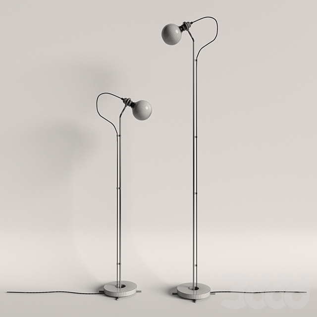 large gold floor lamp