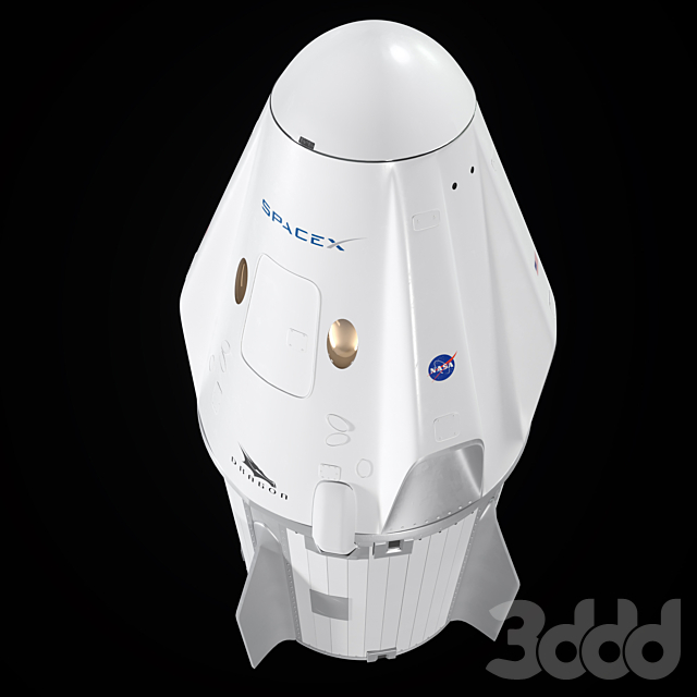 3d модели: Транспорт - SpaceX Crew Dragon
