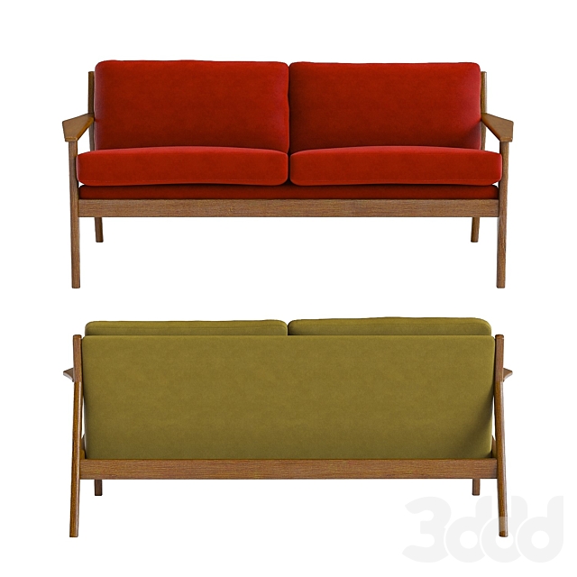 3d модели: Диваны - West Elm Mathias Loveseat