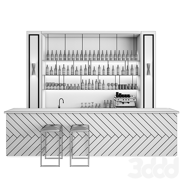 Restaurant bar 4 Ресторан 3D Модель