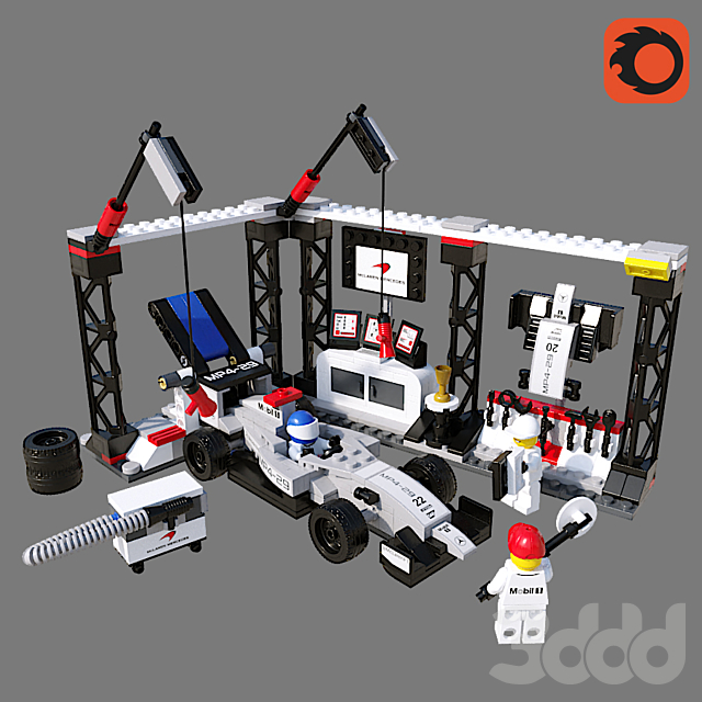 lego mclaren mercedes pit stop
